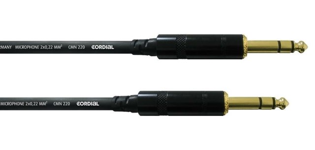 Cordial lydkabel tele-tele 6,3mm stereo, 9m