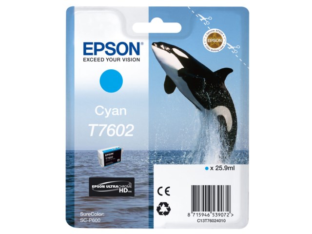 Epson Blekk T7602 Cyan