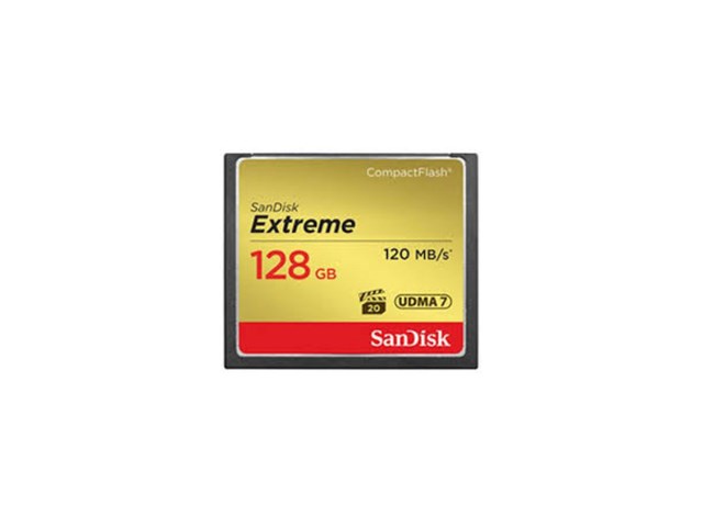 SanDisk Minnekort Compact Flash 128GB Extreme 120MB/s