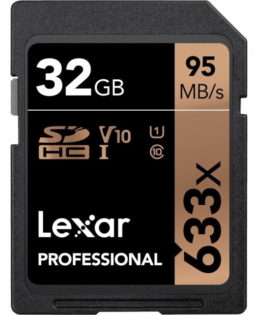 Lexar Minnekort Secure Digital 32GB SDHC 95MB/s 633X