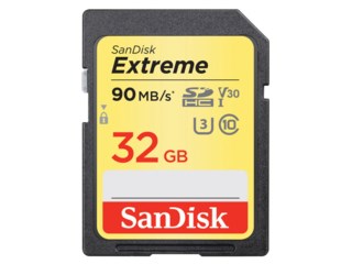 SanDisk Minnekort Secure Digital 32GB SDHC Extreme 90MB/s