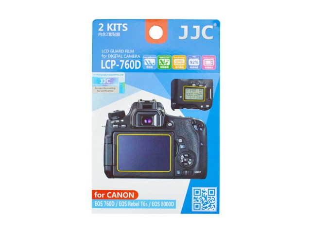 JJC LCD-beskyttelse LCP-760D til Canon EOS 760D 2-pack