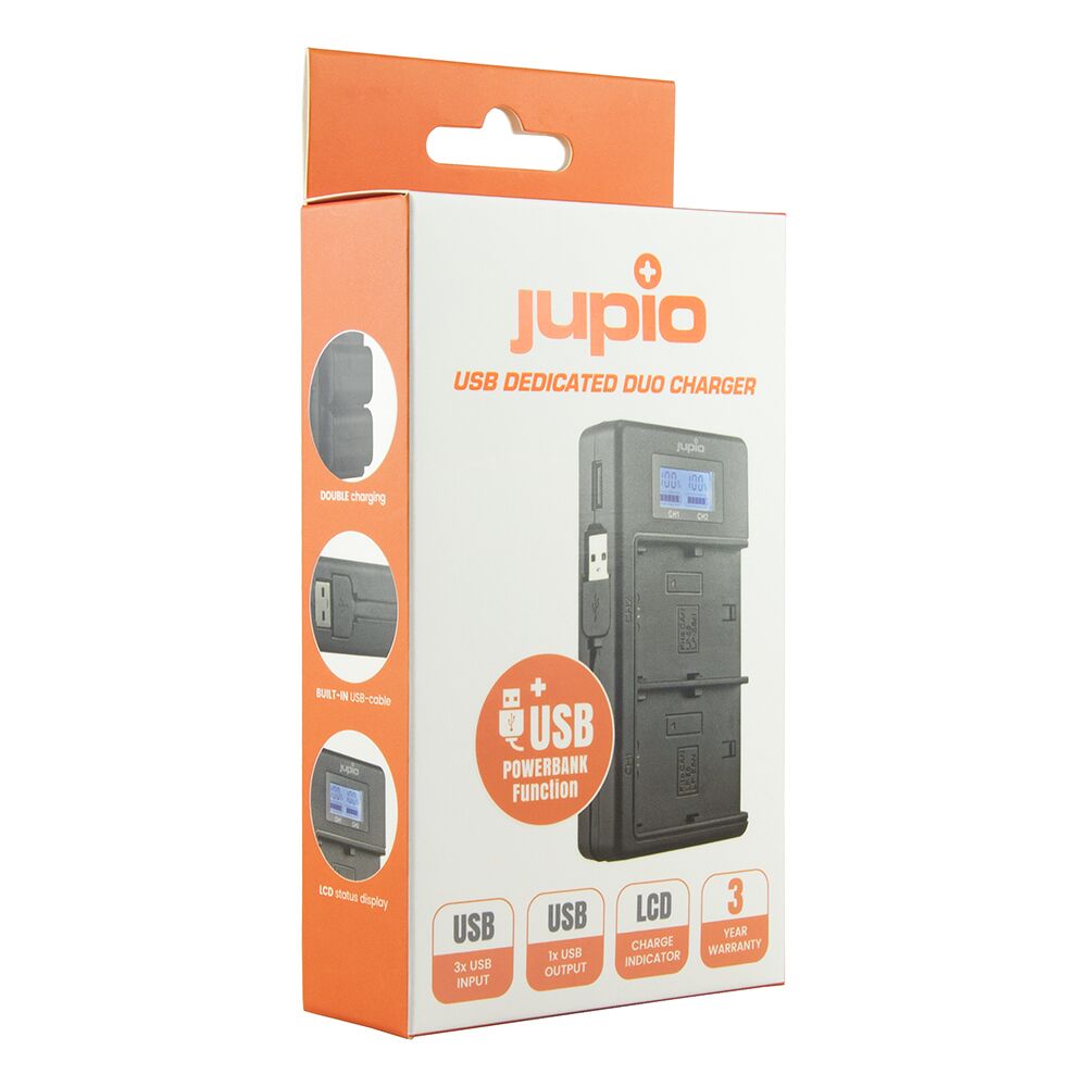 Jupio NP FM50, NP F550F750F970 Duo charger Sony Jupio NP FM50, NP F550F750F970 Duo charger Sony