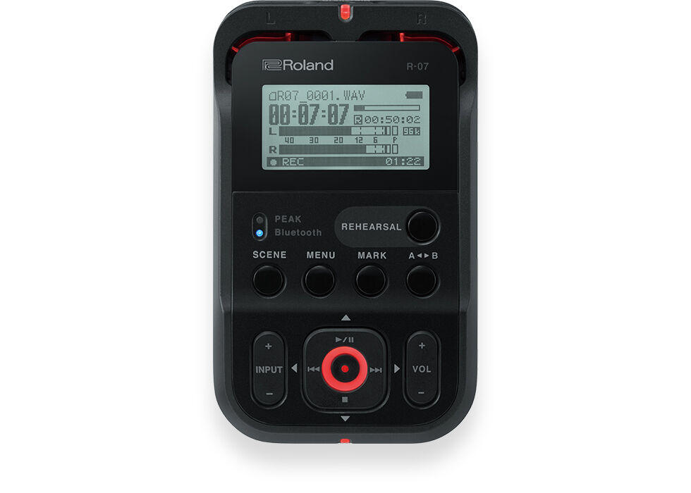 Roland R 07 Black Portable Audio Recorder | Scandinavianphoto.no Portable opptakere | Scandinavianphoto.no