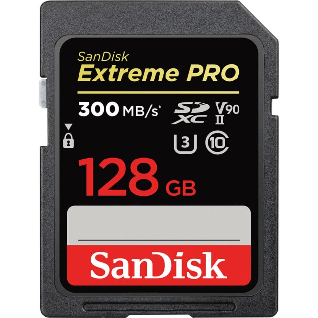 SanDisk SDXC Extreme Pro 128GB 300MB/s UHS-II V90