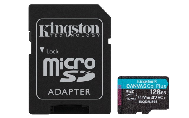 Kingston MicroSDXC Canvas Go! Plus 128GB V30 170/90MB/s SD-Adapter