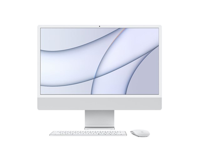 Apple iMac 24" 4.5K, M1, 8GB RAM, 256GB SSD,  8-core Graphics, Silver, Norsk