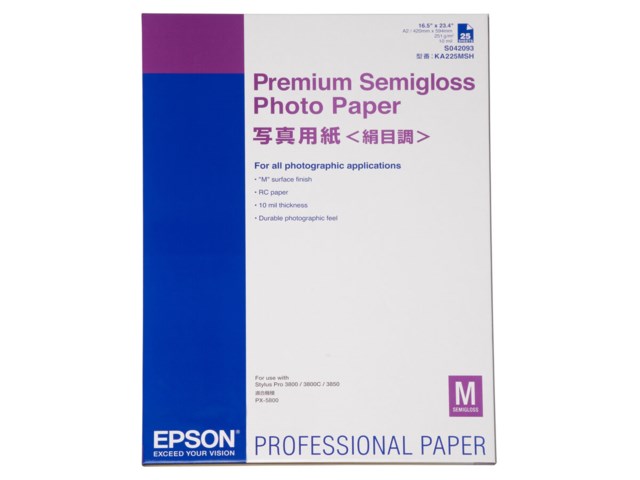 Epson Premium Semigloss Photo Paper A2