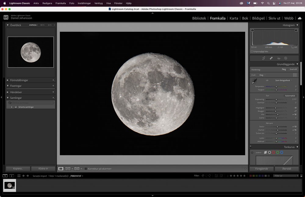 Redigera bilder på Månen med din Apple Macbook M1 Pro