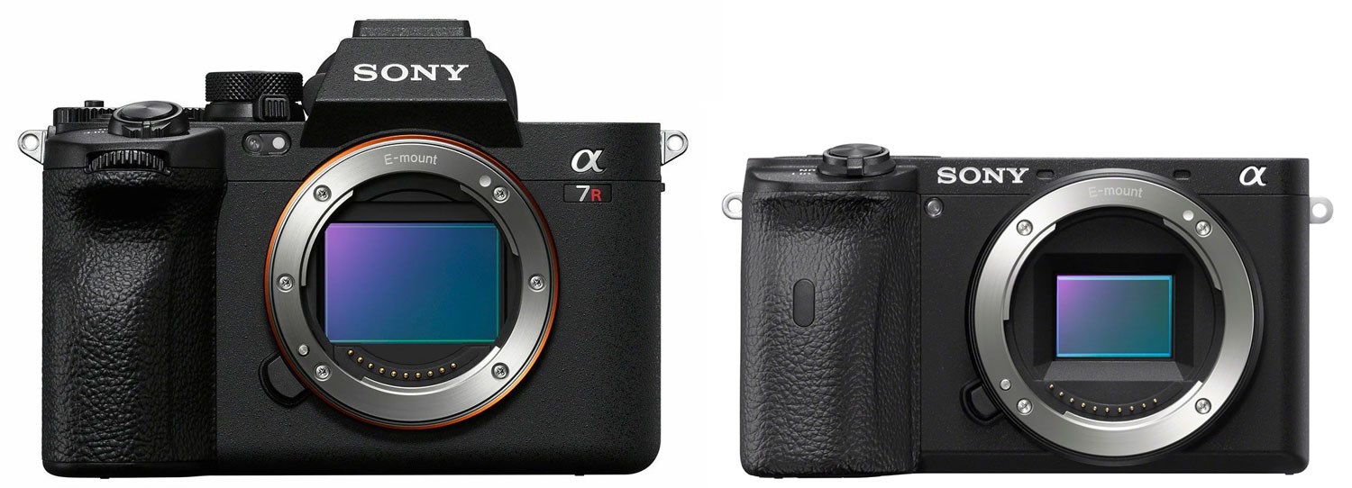 Sony A7R og A6600 har begge E-mount med ulik sensorstørrelse